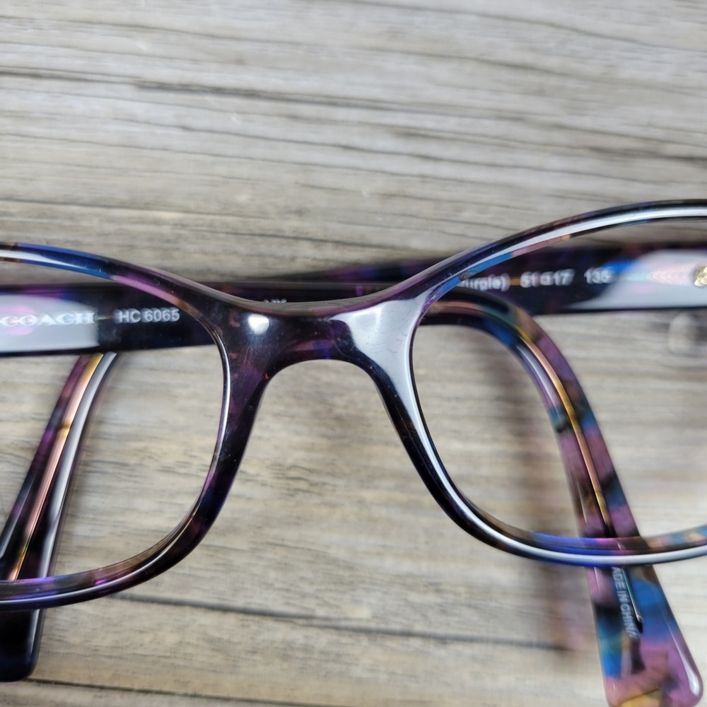 Coach Eyeglasses Frames HC 6065 L948 5288 Confetti Purple Womens 51-17-135 - Picture 12 of 13